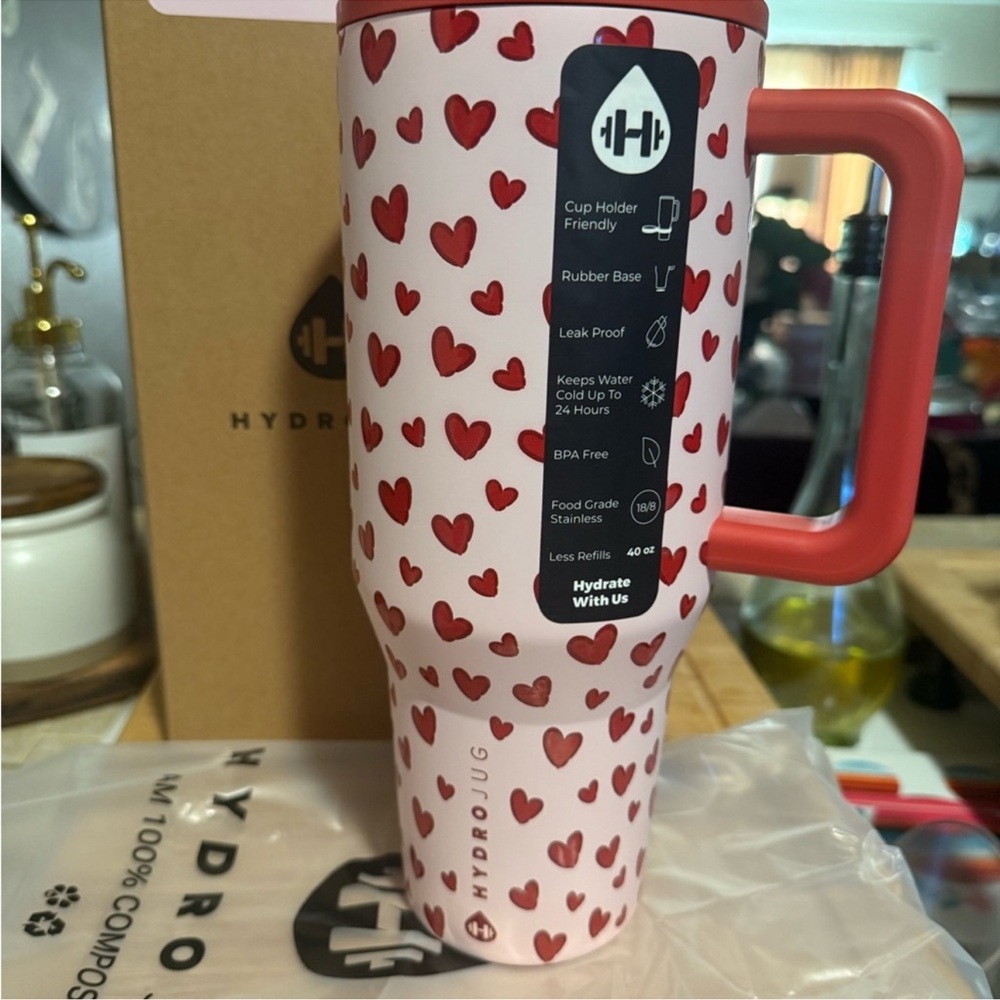 HydroJug Heart Design Stainless Steel Tumbler